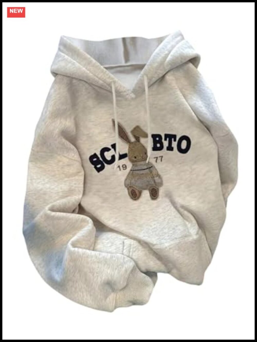 Cartoon Rabbit Graphic Hoodie Long Sleeve Pullover Sweatshirt